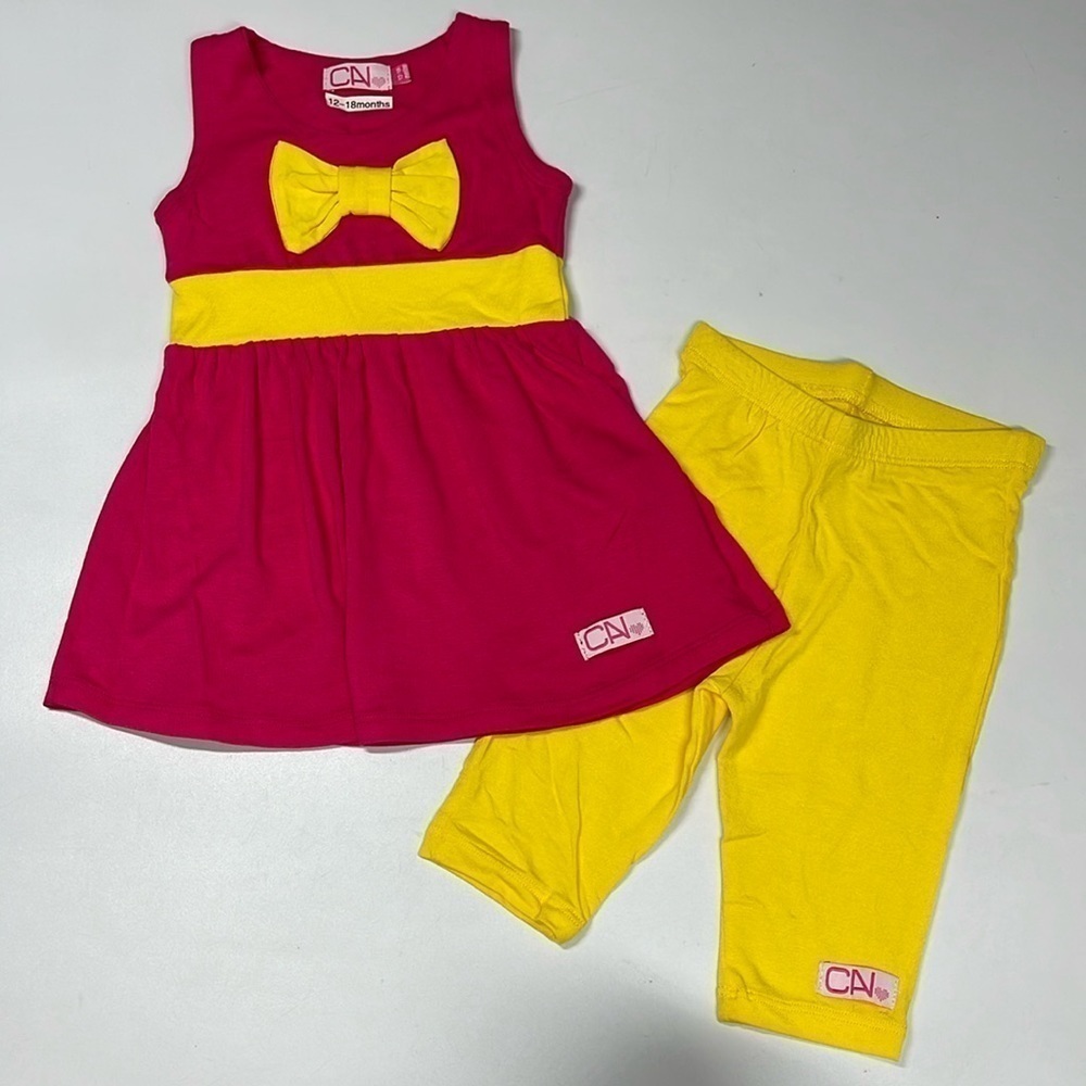 NEW Matching Mommy & Me Dresses Pink & Yellow Baby and Toddler Girls Dresses
